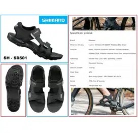 Sandal Cleat MTB GRAVEL BIKE SHIMANO SH-SD501 BLACK ORIGINAL 2025