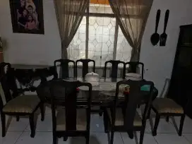 Meja Makan Jati fullset