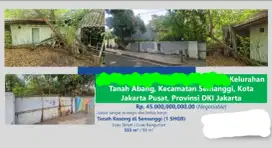 Dijual Tanah Kosong Semanggi Tanah Abang