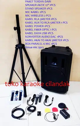 aktif paket karaoke tv youtube lengkap mic