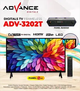 LED TV ADVANCE ADV-3202T / ADV3202T DIGITAL TV 32 INCH PANEL LG TERBAR