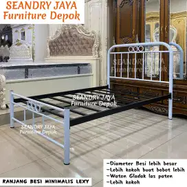 SEANDRY JAYA Furniture Depok/Ranjang Besi Minimalis Lexy/Import/Kokoh