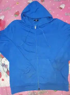 Hoodie Zipper Biru - Sise on tag M fit to L