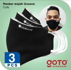 Masker kain 3 lapis gosave