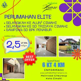 Rumah Hook 6 KT LT 306 Strategis di Samping SD BPK PENABUR Cimahi