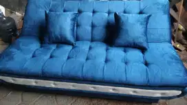 Sofa bed santai 3 pungsi bludru