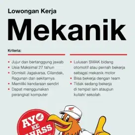 Loker Mekanik, Frontdesk & Deliveryman Dealer Resmi Honda