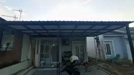 Kanopi besi atap spandek dan alderon