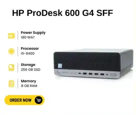 TERMURAH PC HP PRODESK 600 G4 SFF CORE i5 GEN8 RAM 8GB SSD 256GB R/SBR