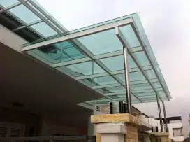 Canopy glass, ralling glass, shower glass, kusen aluminium