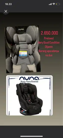 Carseat Nuna, No Dus