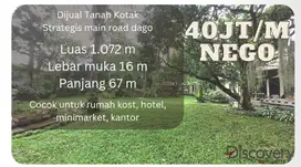 Tanah Mainroad Dago Bandung Cocok Untuk Hotel,Villa Rumah,kost kostan