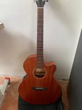 Gitar Akustik Cort SFX ME OP + Capo tas Gitar nego