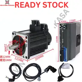 2,6 KW 220 V 2600W 2500 RPM 10A AC Servo Motor dan servo driver kit