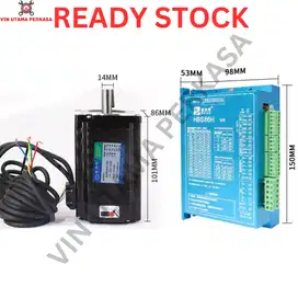 Set Motor Stepper 86HSE4.5N 4.5 N 4,5N 4,5 N driver HBS86H-V4