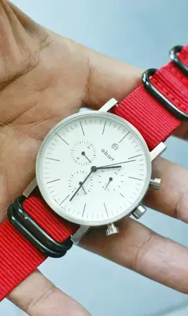 jam tangan gaya modern minimalis bauhaus a.b.art chronograph