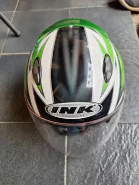 Jual helm ukuran L merk INK Centro Jet 7 warna putih hijau