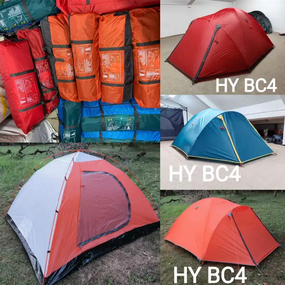 Tenda camping double layer kapasitas 4-5 orang HY BC4