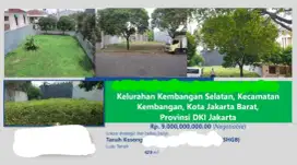 Dijual Tanah Kavling Puri Indah Strategis