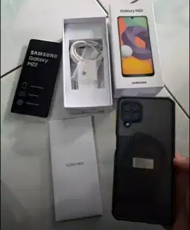 Samsung M22 NFC Blue biru 6/128gb Mulus fullset no minus