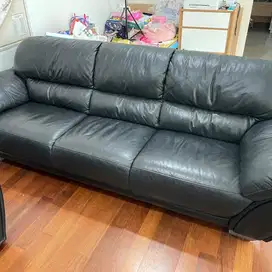 Sofa cellini full leather 3,5 seat jakarta barat tangerang