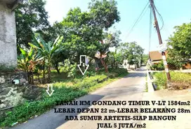 Tanah Gondang Timur V-Cocok untuk Kos2an Dekat Kampus2 UNDIP Tembalang