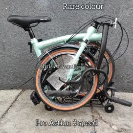 Sepeda Lipat Pro Action 3 speed (Rare Colour)