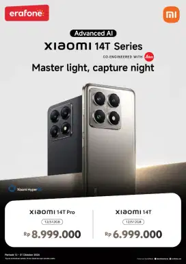 Xiaomi 14T Series kamera Laica 12/512 Harga Mulai dari 6jutaan