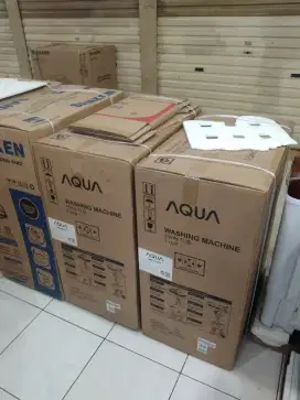 Promo cicilan kredivo mesin cuci Aqua top load bunga 0% tenor 3 bulan