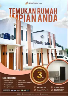 Rumah kpr tanpa dp ready stock 2 lantai dekat pamulang pondok petir