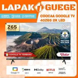 LED TV 40 INCH GOOGLE TV COOCAA 40Z65 2K FHD DIGITAL HDR10 DOLBY BARU