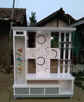 Promo rak tv sekat kayu