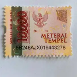 MA TE RAI POS TEMPEL 10000 PERANGKO PRANGKO 10 RIBU ASLI
