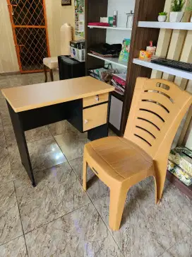 Meja kios meja kasir meja tulis meja kantor bonus kursi