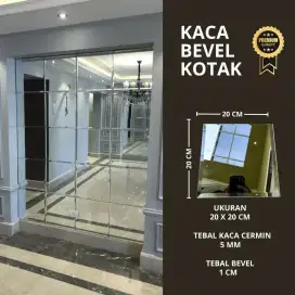 Kaca bavel tebal 5mm