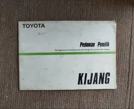 Manual book mobil kijang jadul