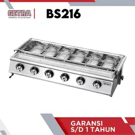 GETRA BS-216 Panggangan Gas BBQ [6 Tungku]