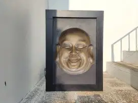 Pigura gambar seni hologram 3D Lucky Budha gambar ilusi