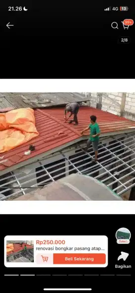 Renovasi atap rumah alinterpasang