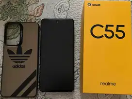 Hp + Casing Realme C55 NFC Ram 8/256GB full set Dual SIM 64MP+8MP