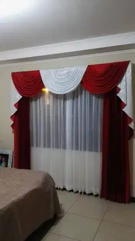 Pasang gordyn gorden murah vertikal roll blind jasa wallpaper dinding