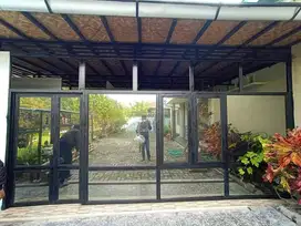 Pasang Gypsum Untuk Kantor Kusen Alumunium + Pintu + Jendela + Partisi