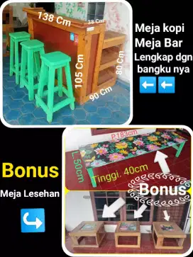 Meja bar meja kopi meja lesehan meja kedai kopi meja warung kopi
