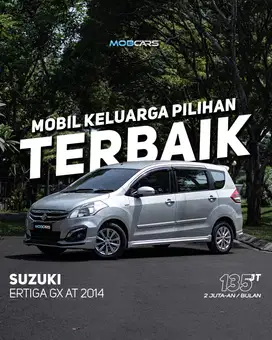 FREE E-TOLL 1 JUTA SUZUKI ERTIGA GX AT MATIC 2014 SILVER MOBCARS MBCRS