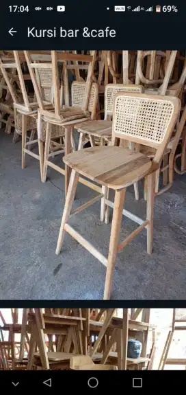 Kursi bar jati premium free ongkir