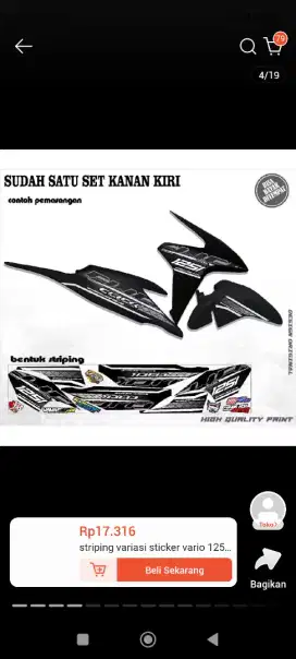 Striping Click Vario 125 Old Kzr