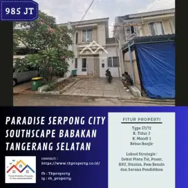 DIJUAL RUMAH DI PARADISE SERPONG CITY TANGERANG SELATAN - VIA CESSIE