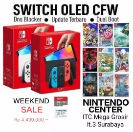 NINTENDO SWITCH OLED ¢FW + 128GB FULL GAME WEEKEND SALE