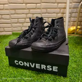 Converse Chuck Tailor All Star Hi Sparkle - Women's Black Hitam uk 36