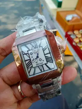 Jam pria Kotak GC mewah rantai